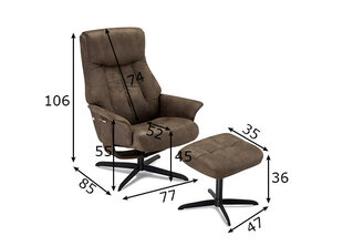Кресло Bilbao, серое цена и информация | Кресла в гостиную | pigu.lt