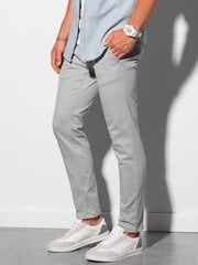 брюки чинос P156 - светло-серые цена и информация | Мужские брюки | pigu.lt