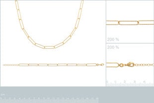 Колье с золотым покрытием 750°, 45 см, произведено во Франции цена и информация | Украшения на шею | pigu.lt