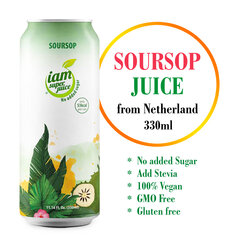 Soursop vaisiai gėrimas (30%), Soursop juice drink, I am superjuice, 330 ml kaina ir informacija | Gaivieji gėrimai | pigu.lt