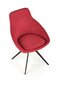 2-jų kėdžių komplektas Halmar K431, raudonas kaina ir informacija | Virtuvės ir valgomojo kėdės | pigu.lt