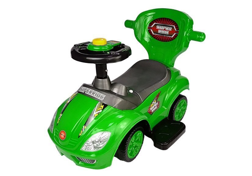 Vaikiškas stumiamas automobilis 3in1 žalias kaina ir informacija | Žaislai kūdikiams | pigu.lt