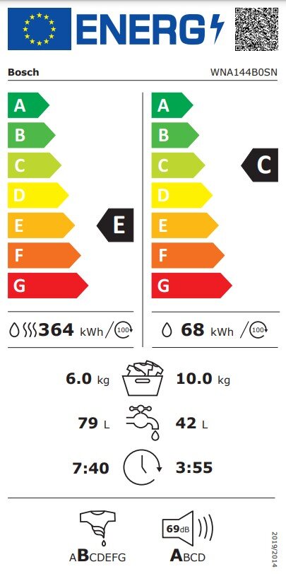 Bosch WNA144B0SN kaina ir informacija | Skalbimo mašinos | pigu.lt