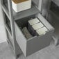 Ant grindų pastatoma vonios spintelė su 1 lentyna ir 2 stalčiais, FRG127-SG kaina ir informacija | Vonios spintelės | pigu.lt