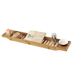 SoBuy Bamboo Bathtub Bridge Soap Dish and Shower Bathtub Sink Rack, FRG212-N цена и информация | Аксессуары для ванной комнаты | pigu.lt