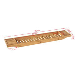 SoBuy Bamboo Bathtub Bridge Soap Dish and Shower Bathtub Sink Rack, FRG212-N цена и информация | Набор акскссуаров для ванной | pigu.lt