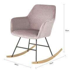 Кресло-качалка, бархатное сиденье, FST68-P цена и информация | Кресла в гостиную | pigu.lt