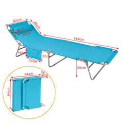 Складной стул для кемпинга, набор из 2 шт., синий, OGS35-Bx2 цена и информация | Шезлонги | pigu.lt