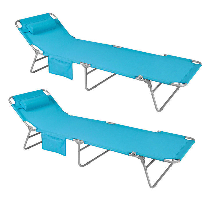 Sulankstomų lauko kempingo 2 kėdžių rinkinys, mėlyna, OGS35-Bx2 kaina ir informacija | Gultai | pigu.lt