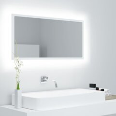 Veidrodis vidaXL LED 90, baltas цена и информация | Зеркала в ванную | pigu.lt