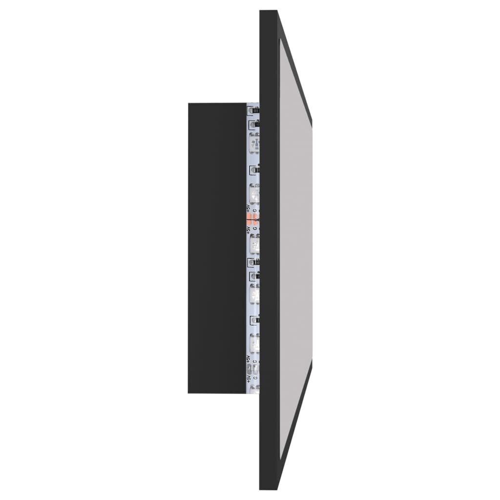 Veidrodis vidaXL LED 90, pilkas kaina ir informacija | Vonios veidrodžiai | pigu.lt