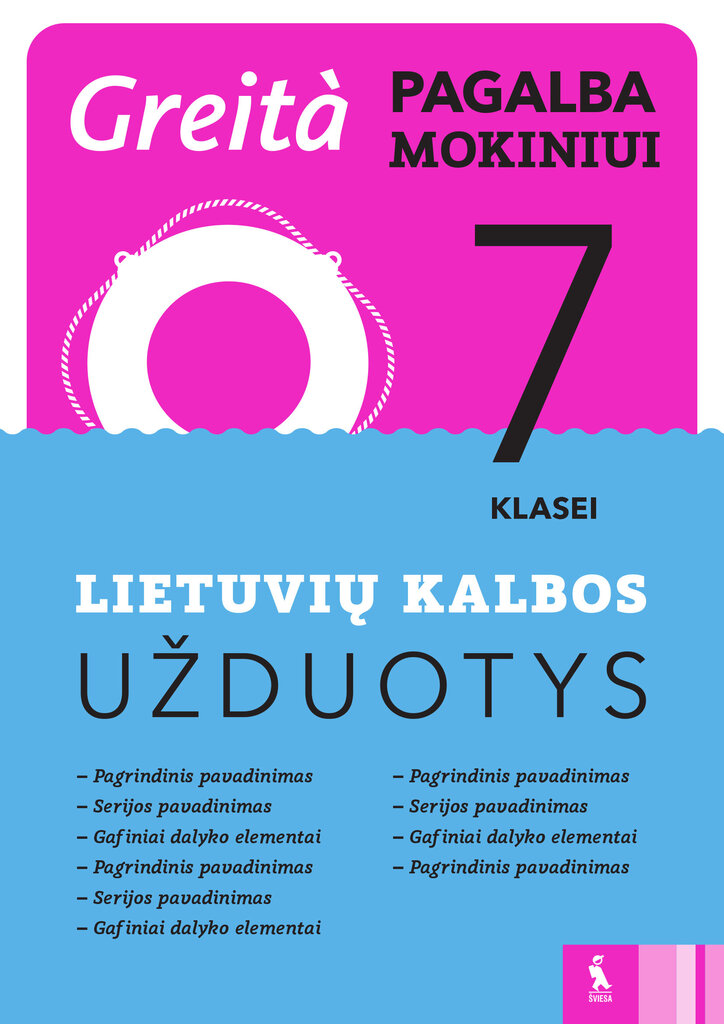 Lietuvių kalbos užduotys 7 klasei (Greita pagalba mokiniui!) kaina ir informacija | Pratybų sąsiuviniai | pigu.lt