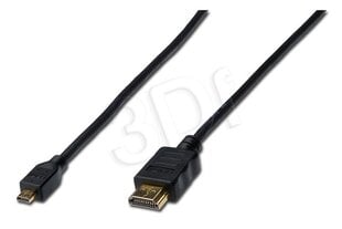 Assmann, HDMI/Micro HDMI, 1 m kaina ir informacija | Kabeliai ir laidai | pigu.lt