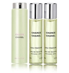 Tualetinis vanduo Chanel Chance Eau Fraiche EDT moterims, 3 x 20 ml kaina ir informacija | Kvepalai moterims | pigu.lt