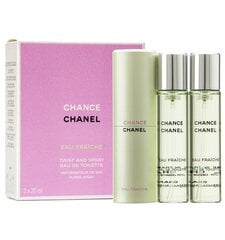 Tualetinis vanduo Chanel Chance Eau Fraiche EDT moterims, 3 x 20 ml kaina ir informacija | Kvepalai moterims | pigu.lt