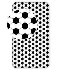 Простынь на резинке Football, 90 x 200 + 25 см цена и информация | Простыни | pigu.lt