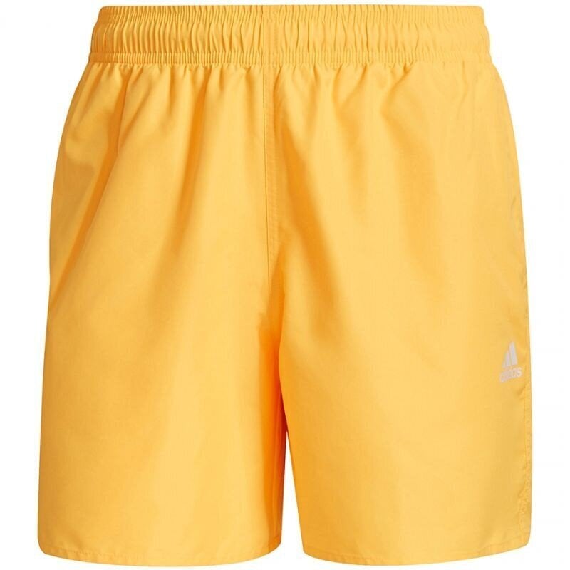 Maudymosi šortai vyrams Adidas Solid Swim Shorts M GU0305, geltoni цена и информация | Maudymosi šortai, glaudės | pigu.lt