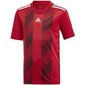 Sportiniai marškinėliai berniukams Adidas Striped 19 JSY Jr 84222 DU4395, raudoni kaina ir informacija | Marškinėliai berniukams | pigu.lt