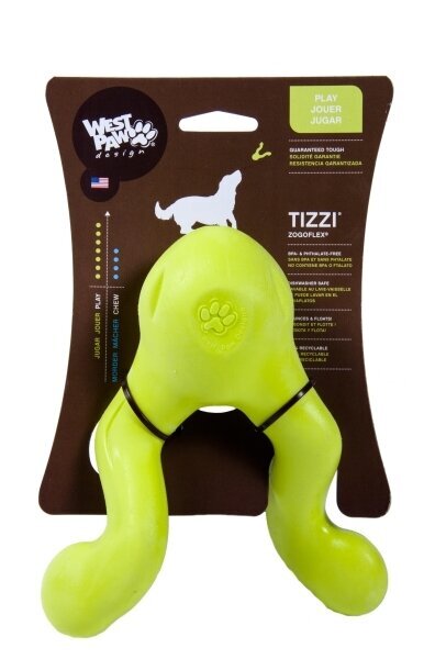 Guminis žaislas šunims West Paw, žalias цена и информация | Žaislai šunims | pigu.lt