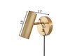Globen Lighting sieninis šviestuvas Hubble Brushed Brass цена и информация | Sieniniai šviestuvai | pigu.lt