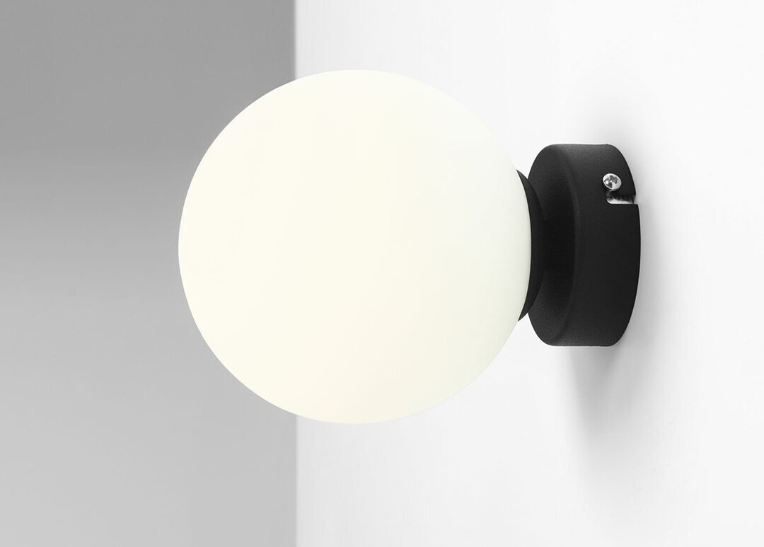 Sieninis šviestuvas Rutulinis, juodas, 40 W kaina ir informacija | Sieniniai šviestuvai | pigu.lt