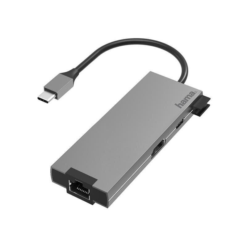 Adapteris Hama USB-C lizdas-2x USB-A / USB-C / HDMI / LAN цена и информация | Adapteriai, USB šakotuvai | pigu.lt