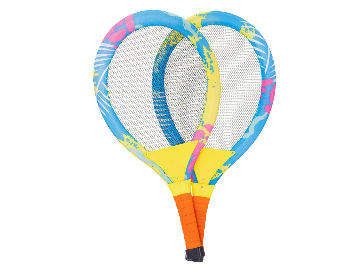 Badmintono raketės su 2 kamuoliukais, šviečiančios kaina ir informacija | Vandens, smėlio ir paplūdimio žaislai | pigu.lt