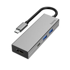 USB-адаптер Hama USB-C multiport adapter (4 порта) цена и информация | Адаптеры, USB-разветвители | pigu.lt