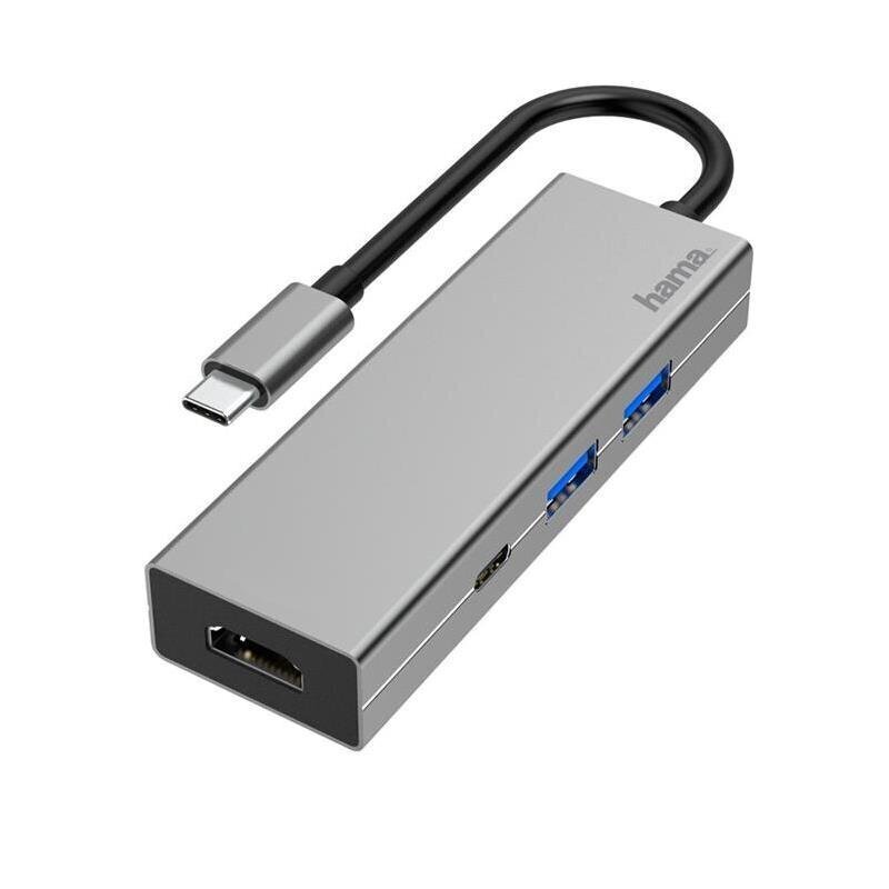 USB adapteris Hama USB-C multiport adapter (4 prievadai) цена и информация | Adapteriai, USB šakotuvai | pigu.lt