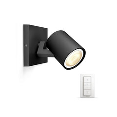 Philips Hue - Runner black 1x5.5W - White Ambiance Bluetooth Dimmer Included цена и информация | Монтируемые светильники, светодиодные панели | pigu.lt