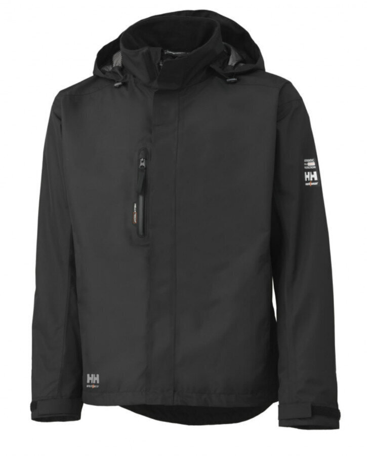 Striukė su gobtuvu Manchester CIS Helly Hansen WorkWear 891215690, juoda цена и информация | Vyriškos striukės | pigu.lt