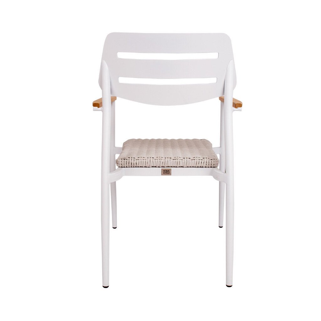 Sodo kėdė Wales 56 x 60 x H 82 cm, balta kaina ir informacija | Lauko kėdės, foteliai, pufai | pigu.lt