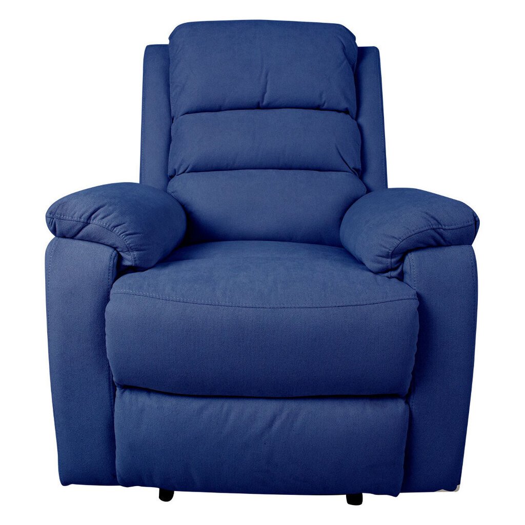 Fotelis reglaineris Home4You Manuel, tamsiai mėlynas kaina ir informacija | Svetainės foteliai | pigu.lt