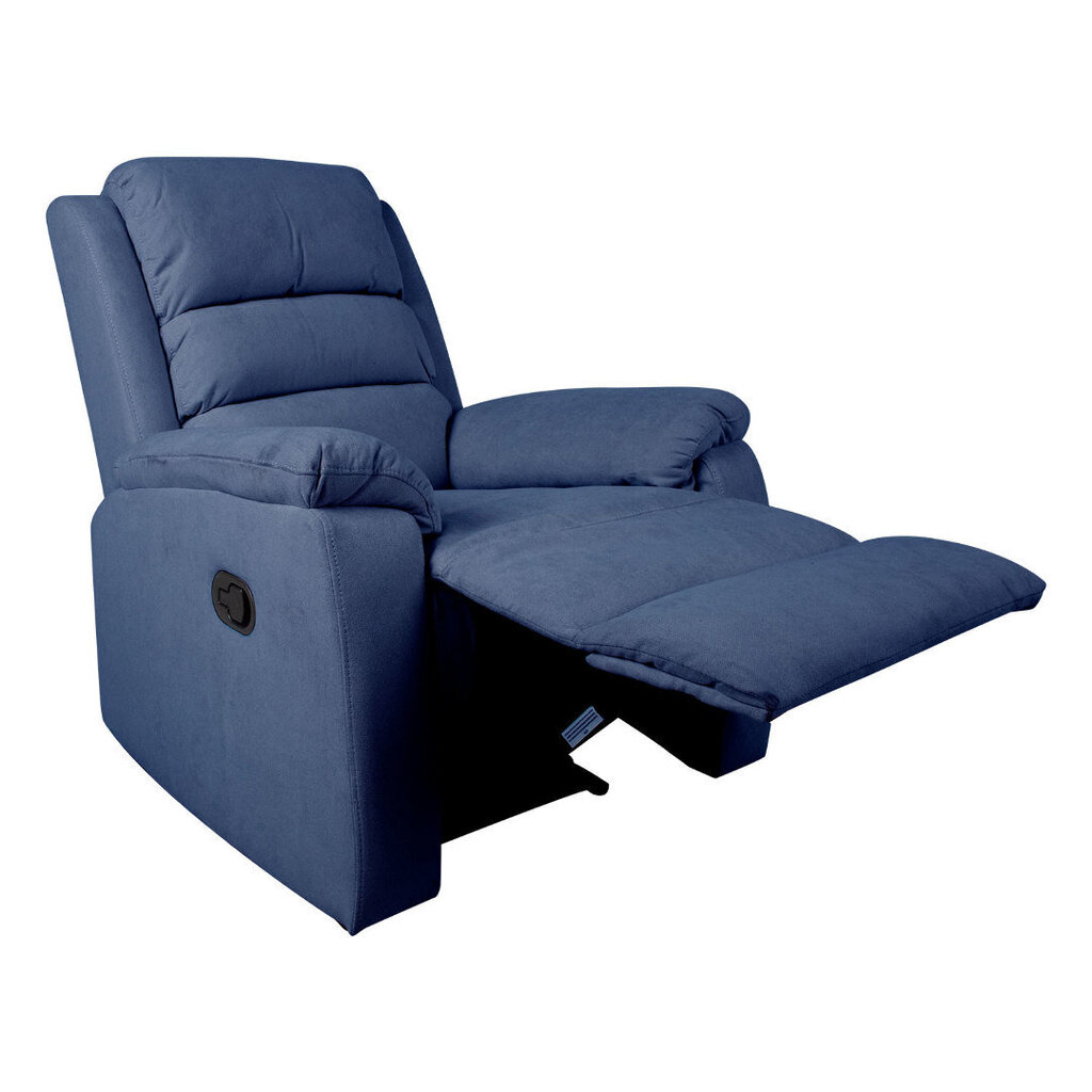 Fotelis reglaineris Home4You Manuel, tamsiai mėlynas цена и информация | Svetainės foteliai | pigu.lt
