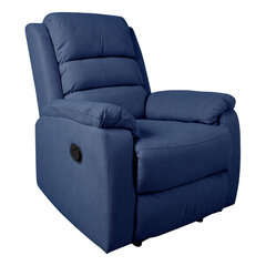 Кресло-реклайнер Home4You Manuel, тёмно-синее цена и информация | Кресла в гостиную | pigu.lt