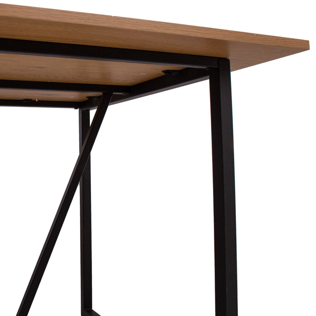 Valgomojo stalas Amasterdam, ąžuolo spalvos/juodas kaina ir informacija | Virtuvės ir valgomojo stalai, staliukai | pigu.lt