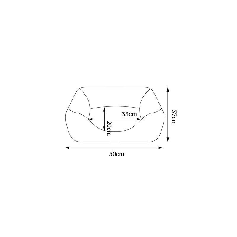 Dibea guolis šuniui Cozy Bed, S, 50x37 cm kaina ir informacija | Guoliai, pagalvėlės | pigu.lt