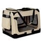 Naminių gyvūnų transportavimo krepšys L, 70 x 52 x 50 cm, smėlio spalvos kaina ir informacija | Transportavimo narvai, krepšiai | pigu.lt