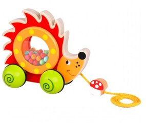 Деревянный ежик с шариками Tooky Toy цена и информация | Игрушки для малышей | pigu.lt