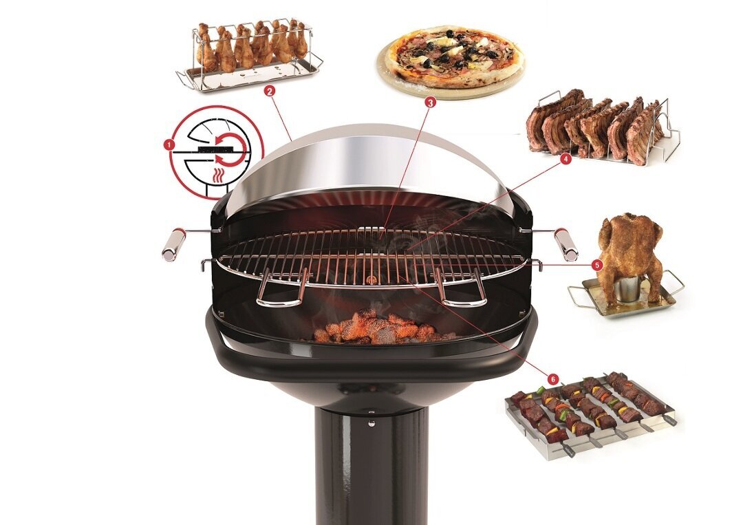 Grilio dangtis Barbecook Dome, 43cmOME 43 cm, TM Barbecook kaina ir informacija | Grilio, šašlykinių priedai ir aksesuarai  | pigu.lt