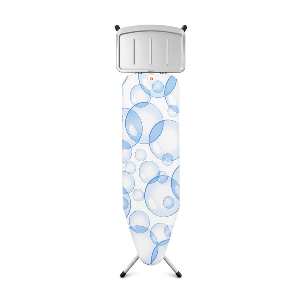 Brabantia lyginimo lenta B Bubbles, 124x38 cm, šviesiai mėlyna/balta kaina ir informacija | Lyginimo lentos | pigu.lt