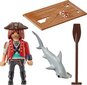 70598 PLAYMOBIL®, Klocki piratas su plaustu ir kūjagalviu rykliu kaina ir informacija | Konstruktoriai ir kaladėlės | pigu.lt