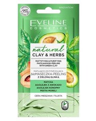 Valomoji veido kaukė mišriai ir riebiai odai Eveline Clay&Herbs, 8 ml kaina ir informacija | Veido kaukės, paakių kaukės | pigu.lt