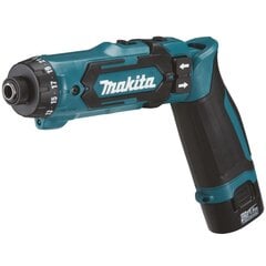 Шуруповерт Makita DF012DSJ; 7,2 V; 2x1,5 Ah цена и информация | Шуруповерты, дрели | pigu.lt