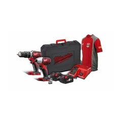 Įrankių komplektas Milwaukee M18 BPP2C-402C kaina ir informacija | Suktuvai, gręžtuvai | pigu.lt