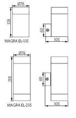 Светильник на стену Kanlux MAGRA EL-235 2xmax35W JDR GU10 IP44 цена и информация | Уличные светильники | pigu.lt