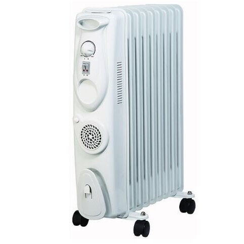 Alyvos radiatorius Gils K900CN03, 2000W + šilumos pūstuvas 400W kaina ir informacija | Šildytuvai | pigu.lt