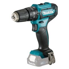 Akumuliatorinis smūginis gręžtuvas Makita HP333DZ, 12V MAX, 30/14 Nm, 10 mm (be akumuliatoriaus ir be įkroviklio) kaina ir informacija | Suktuvai, gręžtuvai | pigu.lt