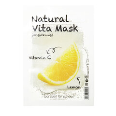 TCFS Natural Vita осветляющая тканевая маска с экстрактом лимона 23 мл цена и информация | Маски для лица, патчи для глаз | pigu.lt