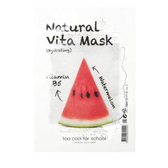 TCFS Natural Vita увлажняющая тканевая маска с экстрактом арбуза 23 мл цена и информация | Маски для лица, патчи для глаз | pigu.lt